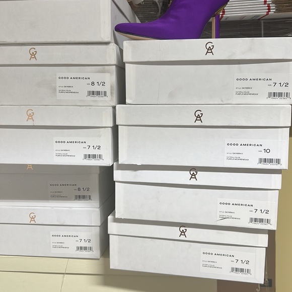 Good American Purple Neoprene Booties NWT - Picture 7 of 7